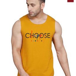 SLOWLORIS Pack Of 2 Printed Cotton Gym Vests VSL26 CMB(CHS MUSTARD)(ZOZO MAROON)-image-31