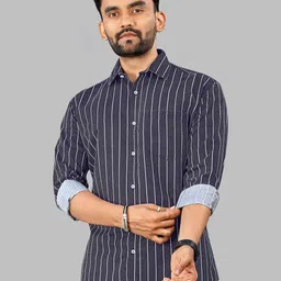 FTX Men Standard Striped Casual Shirt-image-40
