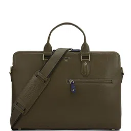 Da Milano Men Textured Leather Laptop Bag-image-28