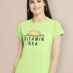 Metronaut Women Typography Printed T-shirt-image-98