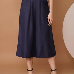Chemistry Women Relaxed High-Rise Pleated Culottes Trousers-picture-19