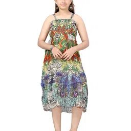 BAESD Floral Print Georgette A-Line Midi Dress image 1