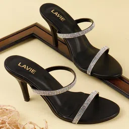 Lavie Women Embellished Open Toe Slim Heeled Peep Toes-picture-57