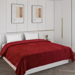 Monte Carlo Red Heavy Winter Double Bed Blanket-picture-15