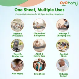 OyO Baby Blue Cotton Breathable Mattress Protector image 5