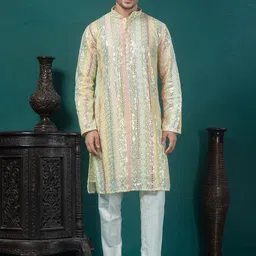 EKYAA Men Printed Thread Work Kurta-picture-35