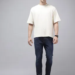 U.S. Polo Assn. Denim Co. Men Henry Cropped Skinny Fit Light Fade Stretchable Jeans image 3