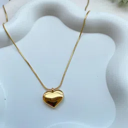 Palli Creation Gold-Plated Heart Shaped Pendants with Chains-image-11