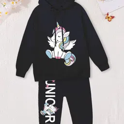 FOREVER FRIDAY Girls Printed Pure Cotton Sweatshirt With Jogger-picture-14
