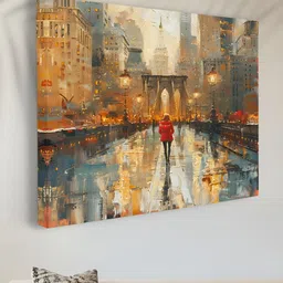 Myntra Elegant Homes Rust & Brown 1 Piece Canvas Other Wall Paintings image 5