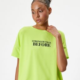 Koton Women Typography Printed Round Neck Oversized T-Shirt-picture-0