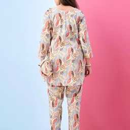 Muhuratam Girls Printed Kurta Set image 2