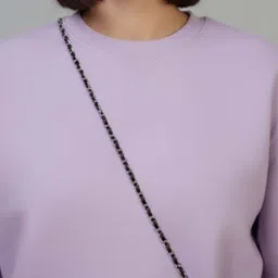 Lazy Lush Women Solid Full Sleeve Sweatshirt image 2