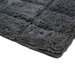 maspar Grey Solid Cotton 20x31 Inches Anti Skid Bath Mat image 4