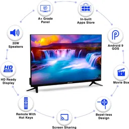 sansui Prime Series 80 cm (32 inch) HD Ready LED Smart Android Based TV with Bezel-less Design (BLACK) image 2