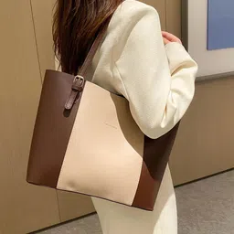 PURPLEHUNT Women Leather Oversized Shopper Hobo Bag image 2
