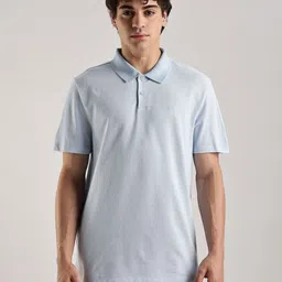 Calvin Klein Jeans Polo Collar Short Sleeves Pure Cotton Casual T-shirt-picture-52