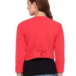 Moda Rapido Textured Bow Crop Shrug image 2