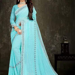 Manthan Creation Embellished Zari Art Silk Heavy Work Saree-picture-15