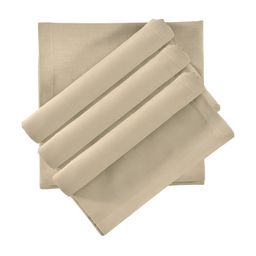 LUXEHOME INTERNATIONAL 4-Pcs Beige Pure Cotton Table Napkins-picture-4