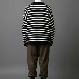 HERE&NOW Men Striped Pullover image 2