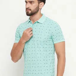 OGEN Men Printed Polo Collar Pockets T-shirt image 1