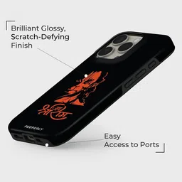 PEEPERLY Women Bajrang Flames Printed Crystal iPhone 14 Back Case image 2