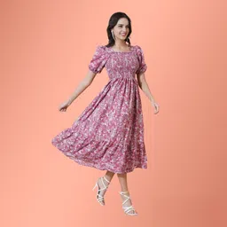 Krunal Raiyani Women Floral Printed Fit & Flare Maxi Dress-picture-30