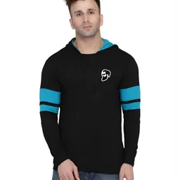 BEYOU FASHION Men Colourblocked Hood Slim Fit Regular T-shirt-picture-26