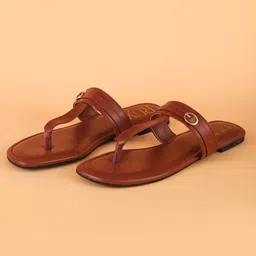 RUXBYPAYAL Women No Back Strap Open Toe Flats image 5