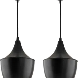 homesake E26/E27 Single Head Metal Pear Shade Pendant Vintage Hanging Ceiling Light, Black Set of 2 Pendants Ceiling Lamp-picture-25