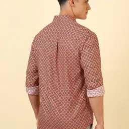 Allen Solly Slim Fit Printed Spread Collar Cotton Casual Shirt image 5