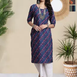 HERE&NOW Women Pack Of 3 Printed Straight Kurtas-picture-27