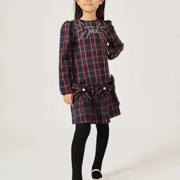 One Friday Print Jacquard Fit & Flare Dress-image-0