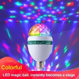 5teknova LED Bulb 360 Degree Rotating Crystal Magic Disco Light top 11 Single Disco Ball image 4