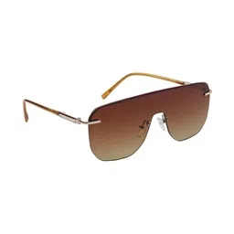 MacV Unisex Brown Lens & Gold-Toned Shield Sunglasses with-picture-25