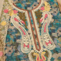 Soch Printed Unstitched Dress Material image 3