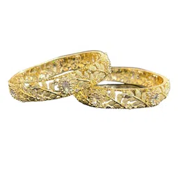 The Pari Set Of 2 Gold-Plated American Diamond-Studded Bangles image 3