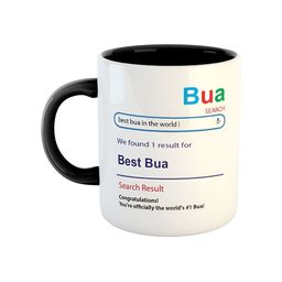 ARTBUG White & Black Best Bua Printed Ceramic Glossy Coffee Mug-picture-22