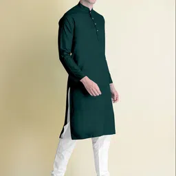 KRUDHA Men Thread Work Kurta image 4