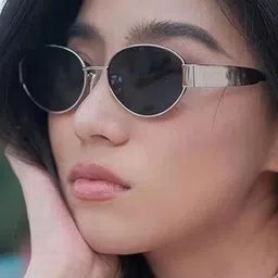 FUNGLASSES Unisex Round Sunglasses with UV Protected Lens 5888 image 2