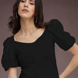 Dream Beauty Fashion Women Puff Sleeve Regular Crop Top-picture-13