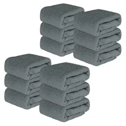 Kuber Industries 12 Pcs Grey 250 GSM Face Towels image 1