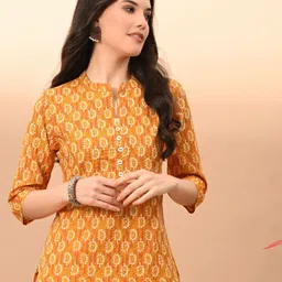 Anouk Rustic Women Paisley Print Pure Cotton Kurti image 3