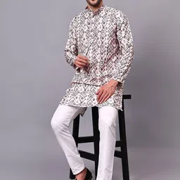 UNLIMITED Men Ethnic Motifs Printed Indie Prints Kurta image 5