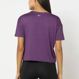 Performax Women Graphic Printed Short Sleeves Boxy Crop T-shirt image 3