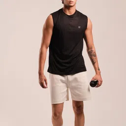 EAZY Men Pack Of 3 Round Neck Dry Fit Gym Vest EZ_QDRN_IBLUE_PGREY_BLACK_S image 4