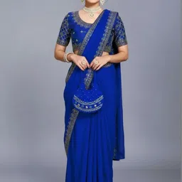 Moda Rapido Embellished Embroidered Art Silk Saree-picture-25