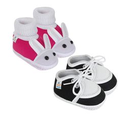 NESKA MODA Kids-Unisex Black Cotton Booties-picture-32