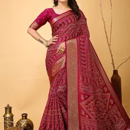 Mitera Bandhani Zari Bandhani Saree-picture-36